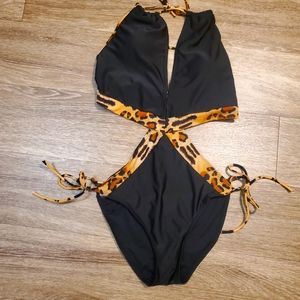 Sexy leopard print monokini